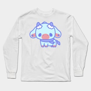 fluffy winter cow Long Sleeve T-Shirt